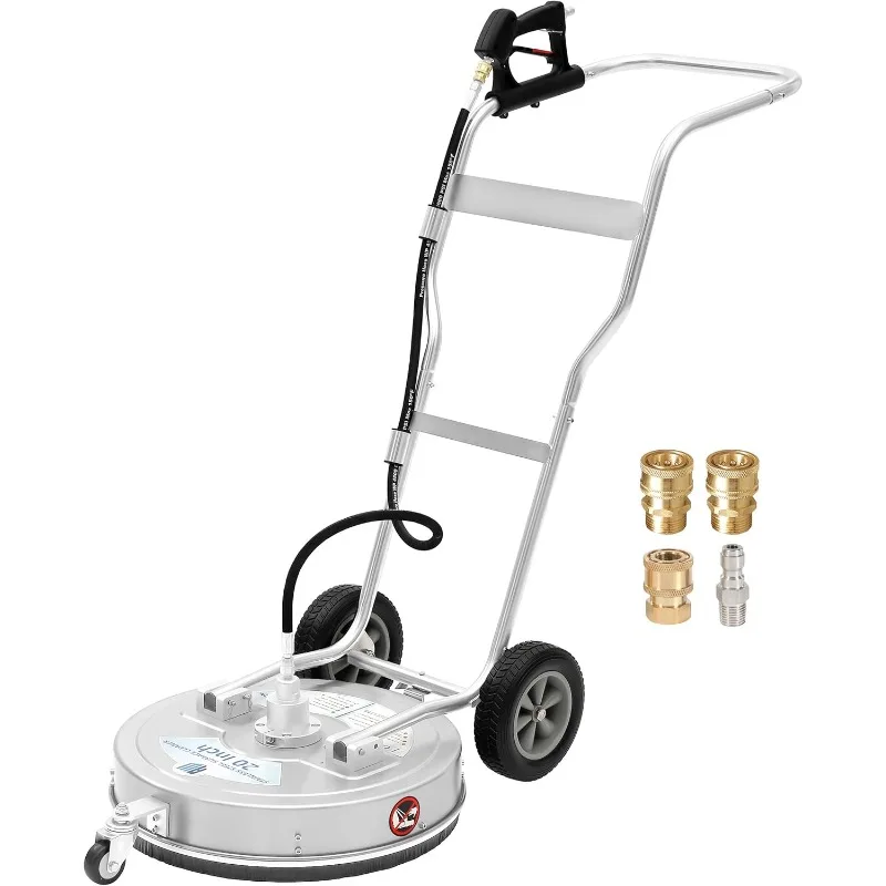 20’’ Surface Cleaner Dual Handle, Stainless Steel Bigger Stable Wheels Pressure Washer Surface Cleaner
20’’ Surface Cleaner Dual Handle, Stainless Steel Bigger Stable Wheels Pressure Washer Surface Cleaner