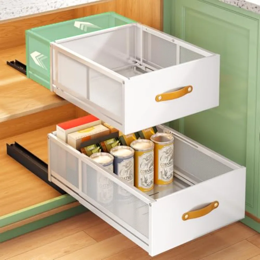 Pull out Cabinet Organizer, Expandable Depth 15.7"-21.7" with Raising Pad for Framed Cabinets, Heavy Duty Slide out Drawers, Ad
Pull out Cabinet Organizer, Expandable Depth 15.7"-21.7" with Raising Pad for Framed Cabinets, Heavy Duty Slide out Drawers, Ad
