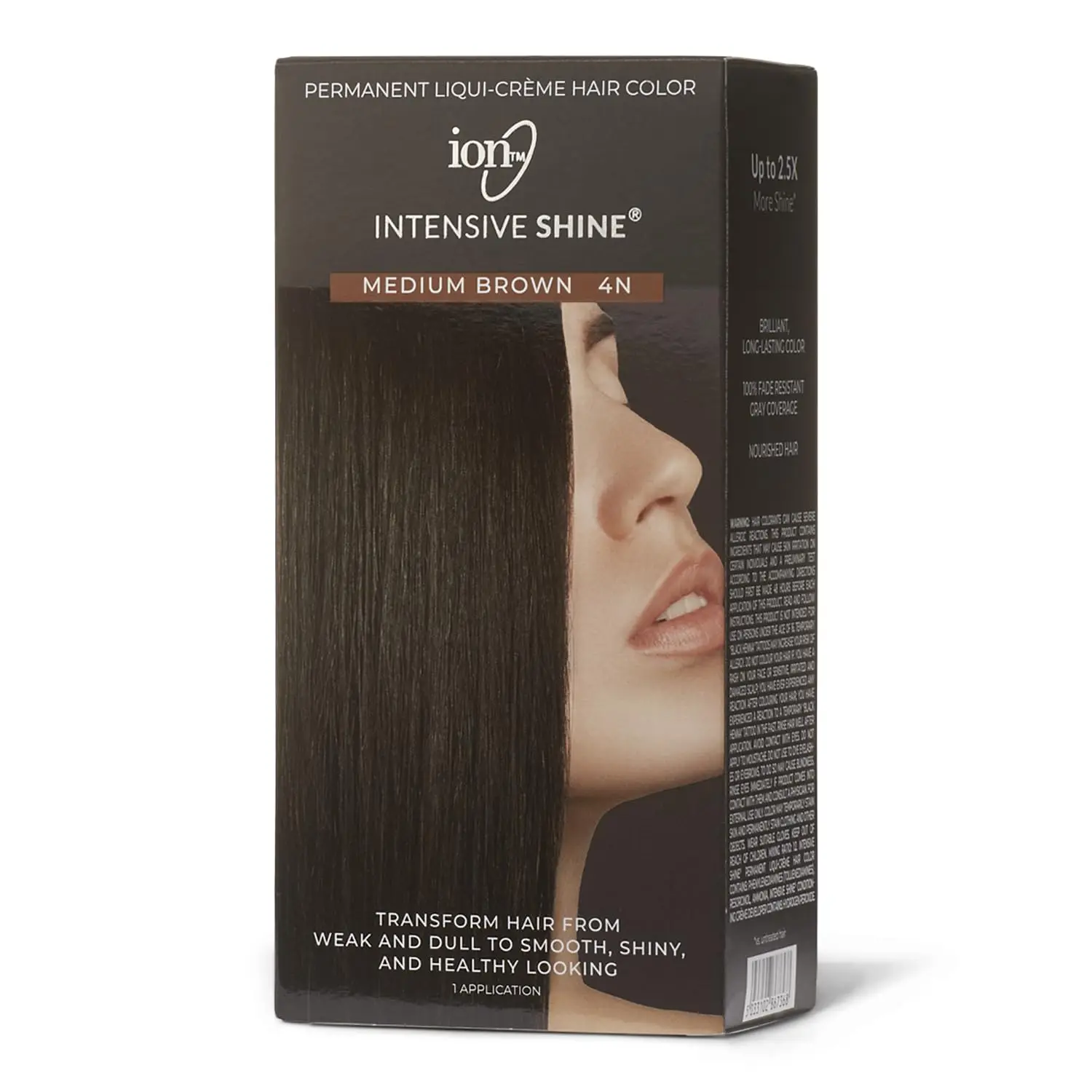 Permanent Hair Color Kit with 2.5X Shine, Fade Resistant, Gray Coverage in Medium Brown
Permanent Hair Color Kit with 2.5X Shine, Fade Resistant, Gray Coverage in Medium Brown