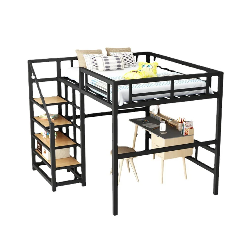 Simple double elevated bed household bedroom double iron bed
Simple double elevated bed household bedroom double iron bed