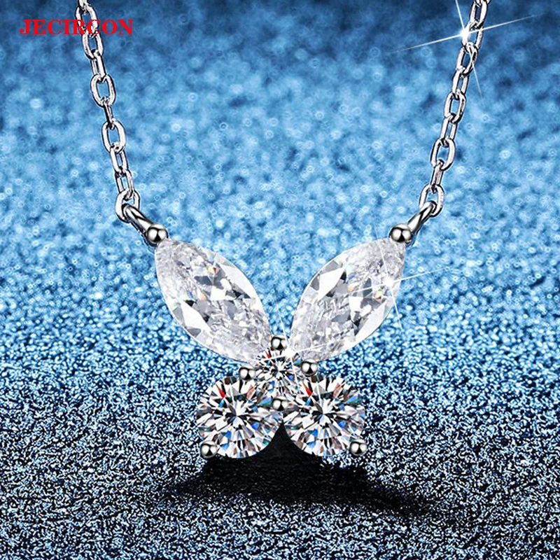 JECIRCON 925 Sterling Silver Butterfly Necklace with Moissanite Stones Delicate Pendant Dainty Charm for Women Party Trendy 2025
JECIRCON 925 Sterling Silver Butterfly Necklace with Moissanite Stones Delicate Pendant Dainty Charm for Women Party Trendy 2025