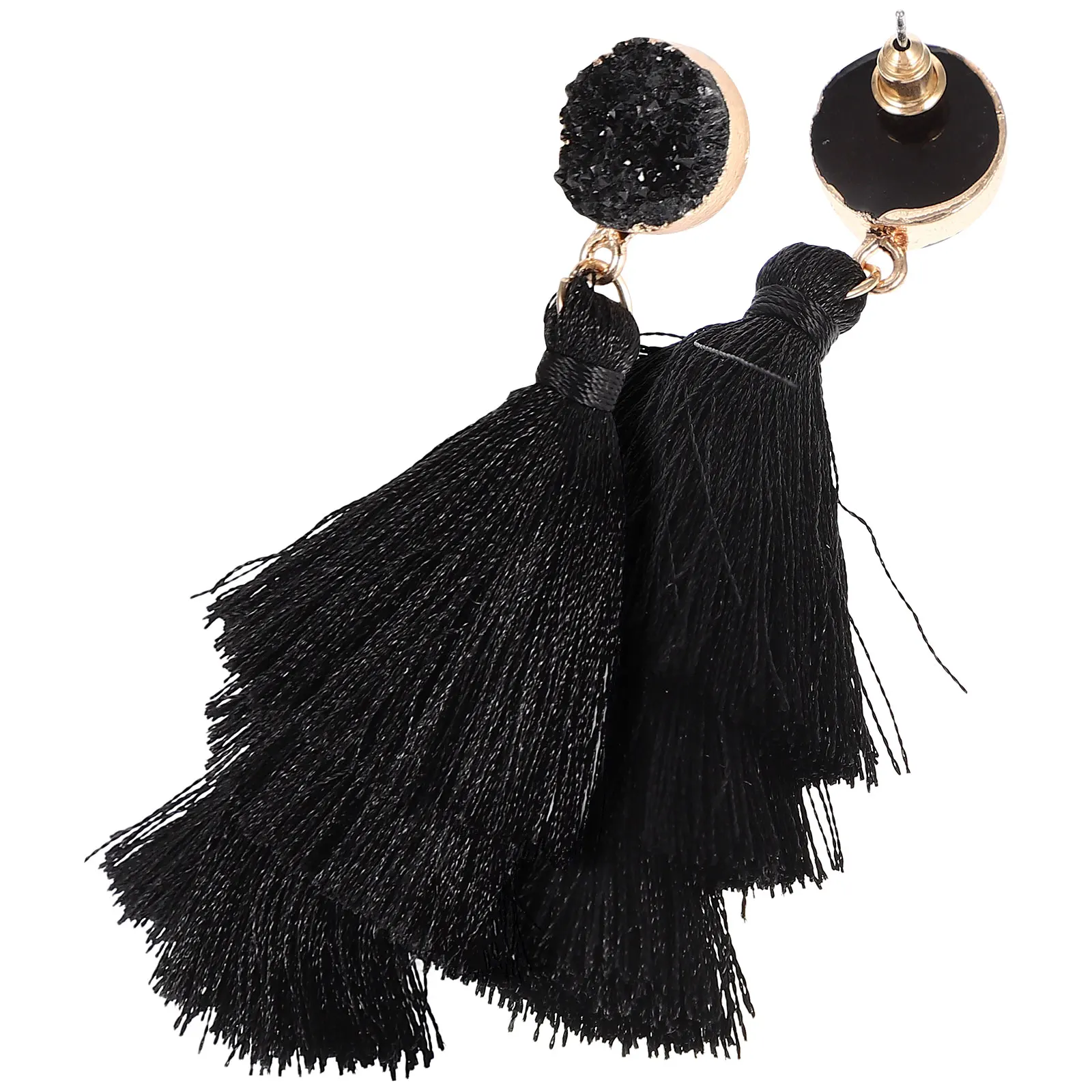 Bohemian Style Tassel Earrings Black Trendy Fashion Modern Earrings For Women Dangle Costume Modern Women Accessories
Bohemian Style Tassel Earrings Black Trendy Fashion Modern Earrings For Women Dangle Costume Modern Women Accessories