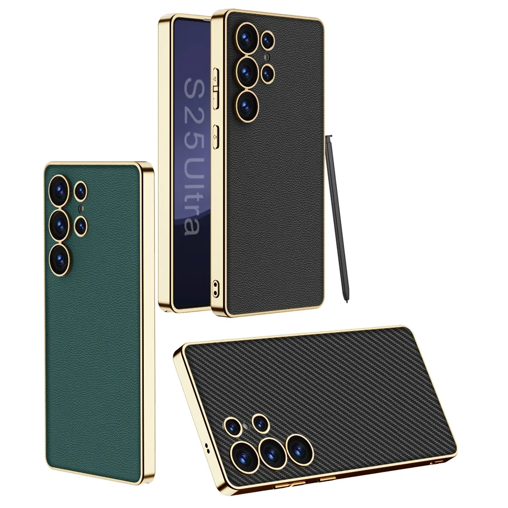 Original Case For Samsung S25 Ultra Luxury Plating Leather Case Shockproof Protective Soft Cover For Galaxy S25 Ultra Cases
Original Case For Samsung S25 Ultra Luxury Plating Leather Case Shockproof Protective Soft Cover For Galaxy S25 Ultra Cases