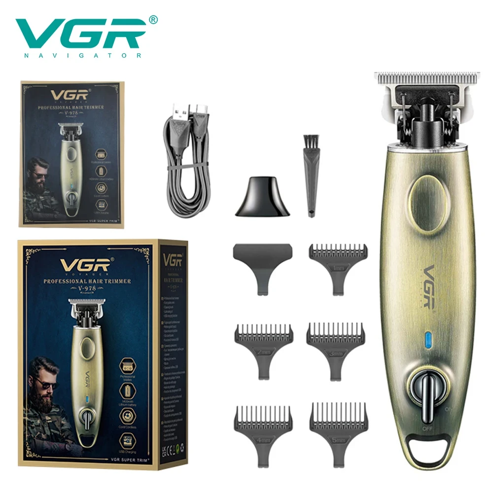 VGR 978 Hair Trimmer Cordless Hair Cutting Machine Barber Hair Clipper Rechargeable Haircut Machine Bald Head Trimmer for Men
VGR 978 Hair Trimmer Cordless Hair Cutting Machine Barber Hair Clipper Rechargeable Haircut Machine Bald Head Trimmer for Men