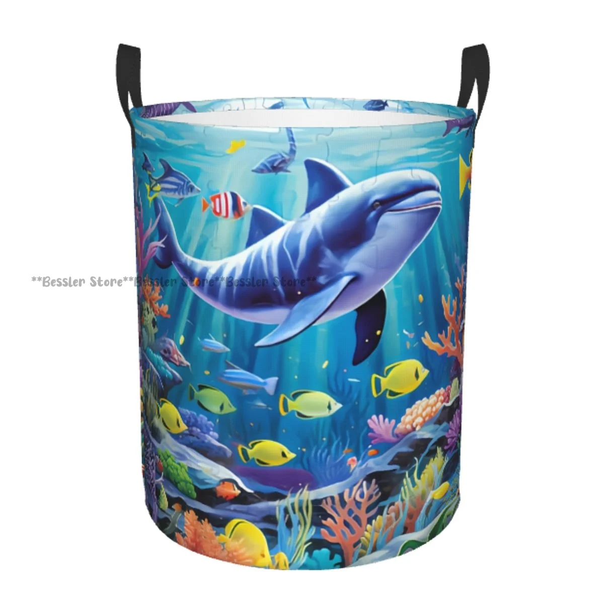 Colorful Tropical Fish Sea Turtles Jellyfish Seahorses Laundry Basket Folding Dirty Clothes Toys Storage Bucket Household 
Colorful Tropical Fish Sea Turtles Jellyfish Seahorses Laundry Basket Folding Dirty Clothes Toys Storage Bucket Household