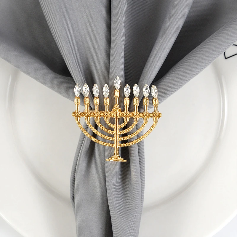 1PC Golden Candlestick Napkin Buckle Hanukkah Christmas Zinc Alloy Retro Candle Party Home Hotel Table Napkin Buckle Decoration
1PC Golden Candlestick Napkin Buckle Hanukkah Christmas Zinc Alloy Retro Candle Party Home Hotel Table Napkin Buckle Decoration