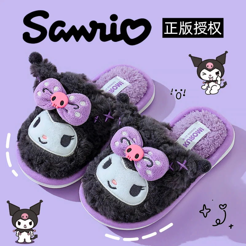 Kawaii Sanrio Kuromi Slippers for Student Cute Anime Cartoon Studen Indoor Home Warmth Winter Plush Slippers Girls Gifts Toys
Kawaii Sanrio Kuromi Slippers for Student Cute Anime Cartoon Studen Indoor Home Warmth Winter Plush Slippers Girls Gifts Toys