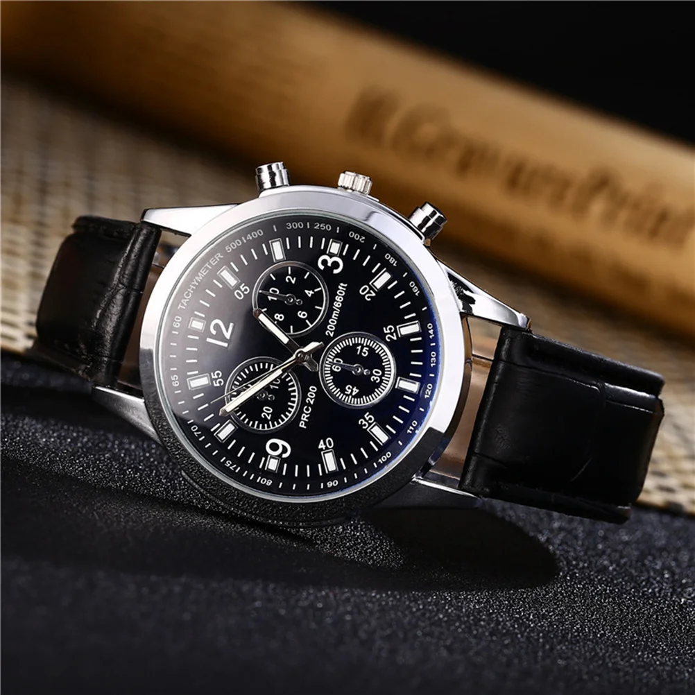 Wrist Black Three Dials Quartz Three Dials Watch Strap Waterproof Daily Use Analog Calendar Watch Men
Wrist Black Three Dials Quartz Three Dials Watch Strap Waterproof Daily Use Analog Calendar Watch Men