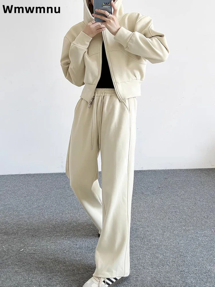 Женские повседневные спортивные брюки Conjuntos, утепленные модные мешковатые комплекты из двух предметов с капюшоном, свободные комплекты с завязками и высокой талией
Женские повседневные спортивные брюки Conjuntos, утепленные модные мешковатые комплекты из двух предметов с капюшоном, свободные комплекты с завязками и высокой талией