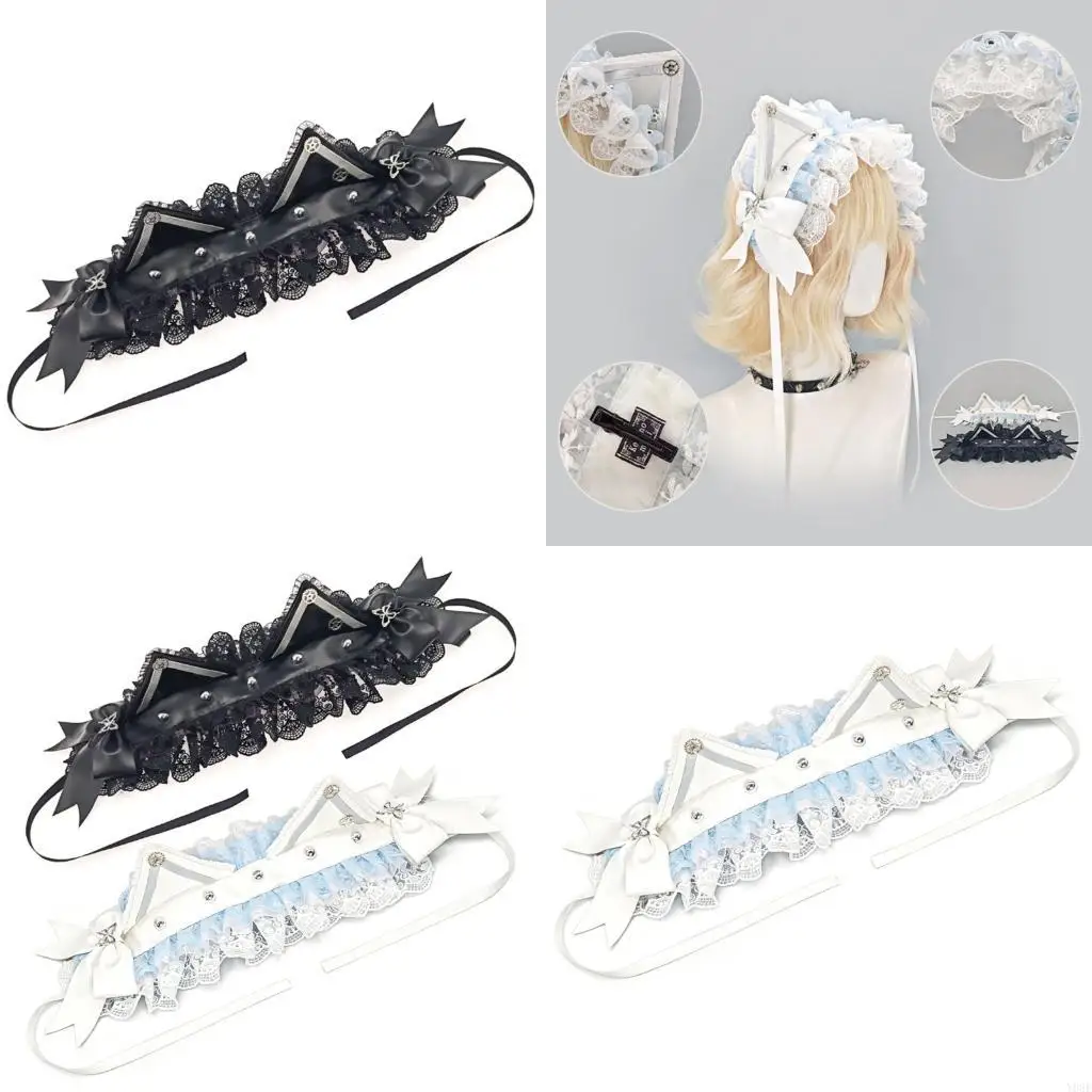 Elegant Dark Series Headpiece with Lace Ruffle Design And Secure Hairpin Cosplay Costume Accessories Hairband for Women Y08E
Elegant Dark Series Headpiece with Lace Ruffle Design And Secure Hairpin Cosplay Costume Accessories Hairband for Women Y08E