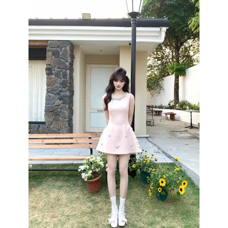 Elegant Pink Slimming Dress for Girls Stylish Bow French Fashion Vest Dress Fashionable and Cute Women's Clothing Xiaoxiangfeng
Elegant Pink Slimming Dress for Girls Stylish Bow French Fashion Vest Dress Fashionable and Cute Women's Clothing Xiaoxiangfeng