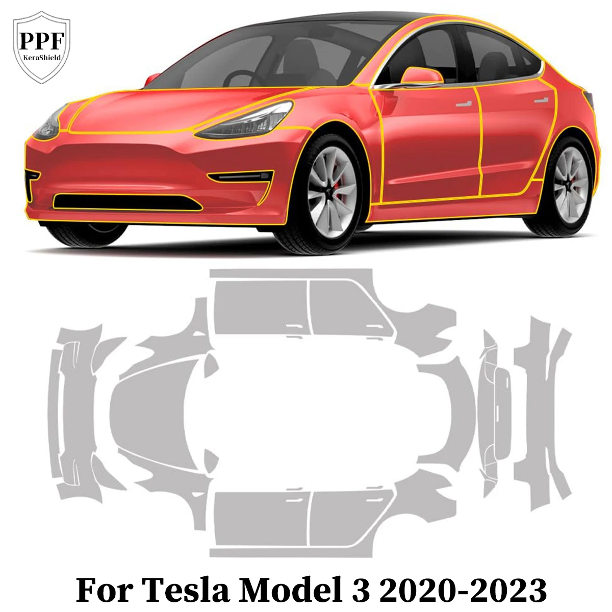 For Tesla Model 3 2020-2023 TPU Car Paint Protection Film Pre-cut PPF Clear Bra Anti-Scratch Cover Invisible Repairable Sticker
For Tesla Model 3 2020-2023 TPU Car Paint Protection Film Pre-cut PPF Clear Bra Anti-Scratch Cover Invisible Repairable Sticker