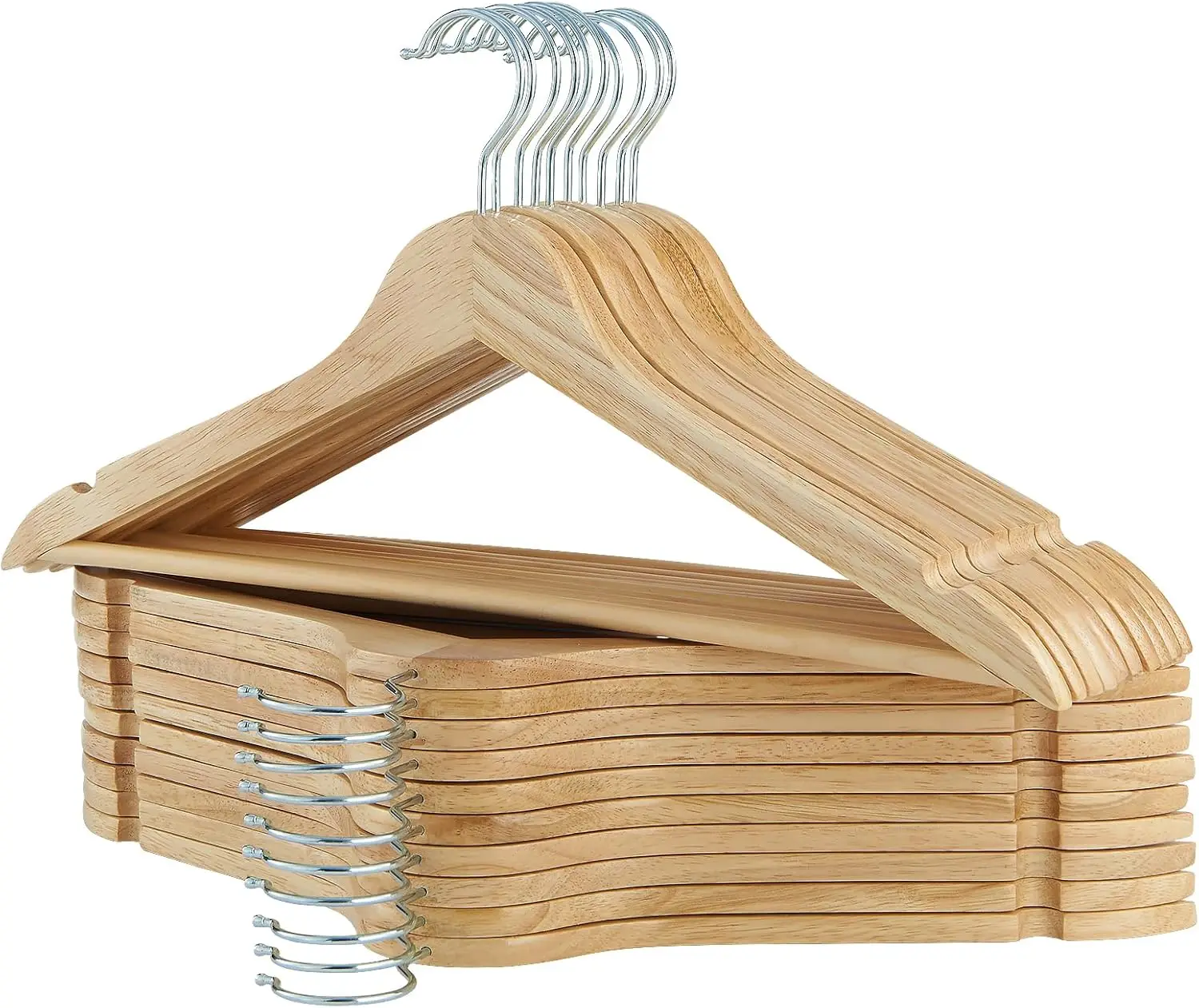 20 Pack Solid Wooden Hangers, Smooth Finish Suit Hangers with Chrome Swivel Hook for Shirts Coats Jackets
20 Pack Solid Wooden Hangers, Smooth Finish Suit Hangers with Chrome Swivel Hook for Shirts Coats Jackets