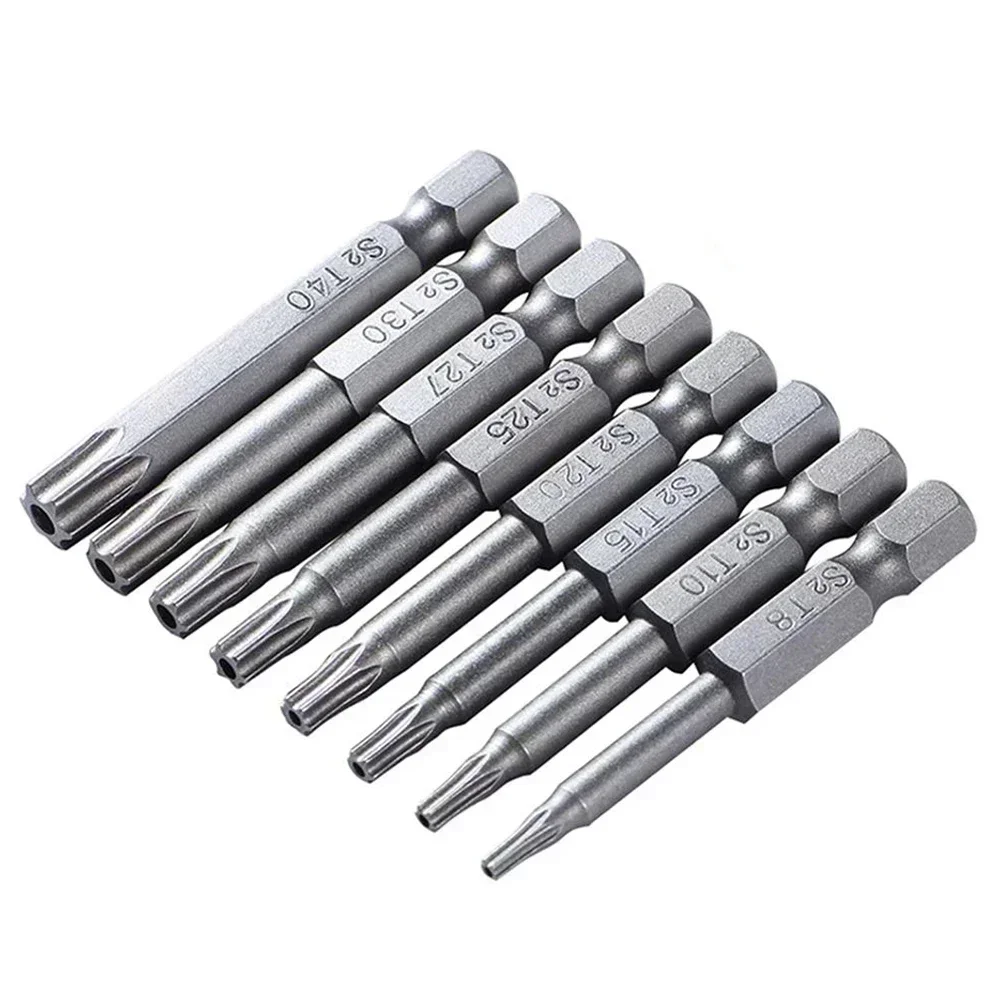 8pcs T8/T10/ T15/T20/T25/T27/T30/T40 Torx Screwdriver Bits 1/4inch Alloy Steel Hexagon Handle Wrench Drill Bit Set For Electric
8pcs T8/T10/ T15/T20/T25/T27/T30/T40 Torx Screwdriver Bits 1/4inch Alloy Steel Hexagon Handle Wrench Drill Bit Set For Electric