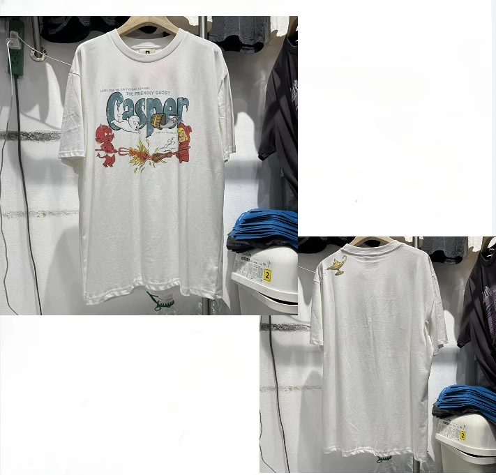 2025 Casper High Quality Heavy Fabric Washed Summer Short Sleeve Loose Casual Cartoon Letter Print Men Women 1:1 Vintage T-shirt
2025 Casper High Quality Heavy Fabric Washed Summer Short Sleeve Loose Casual Cartoon Letter Print Men Women 1:1 Vintage T-shirt