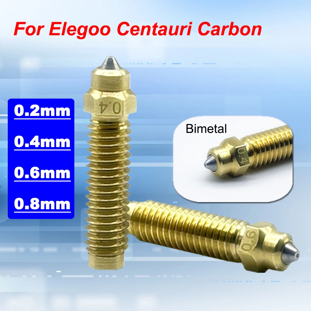 0.2/0.4/0.6/0.8mm For Elegoo Centauri Carbon Brass Bimetal Nozzle For Centauri Carbon 3D Printer Replacement Hotend Nozzle Parts
0.2/0.4/0.6/0.8mm For Elegoo Centauri Carbon Brass Bimetal Nozzle For Centauri Carbon 3D Printer Replacement Hotend Nozzle Parts