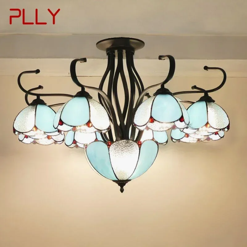 PLLY Tiffany European Living Room Pendant Lamp Mediterranean Sea Creative Color Glass restaurant Bedroom Hotel Chandelier
PLLY Tiffany European Living Room Pendant Lamp Mediterranean Sea Creative Color Glass restaurant Bedroom Hotel Chandelier