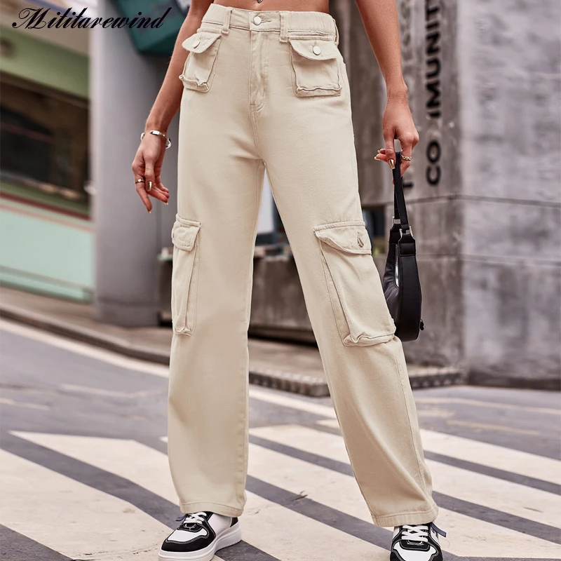 2024 Casual Wide Leg Straight Cargo Pants Women Loose Side Pocket Fashion New Streetwear Femme Trousers Baggy Boyfriend Jeans
2024 Casual Wide Leg Straight Cargo Pants Women Loose Side Pocket Fashion New Streetwear Femme Trousers Baggy Boyfriend Jeans