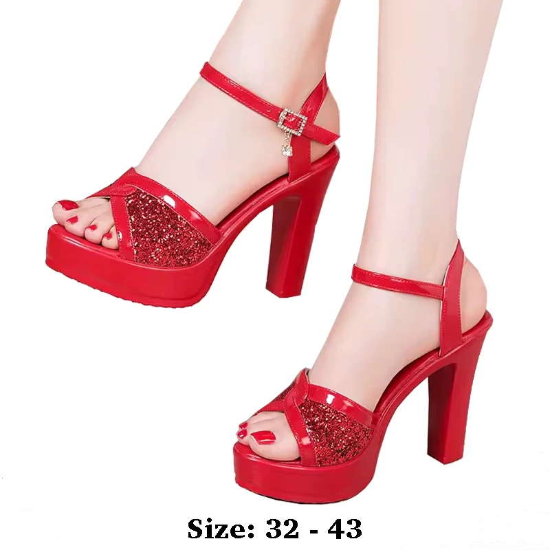 High quality summer leather sandals for women 10cm high heel new 2025 32 33 34 platform open toe elegant fashion shoe red white
High quality summer leather sandals for women 10cm high heel new 2025 32 33 34 platform open toe elegant fashion shoe red white