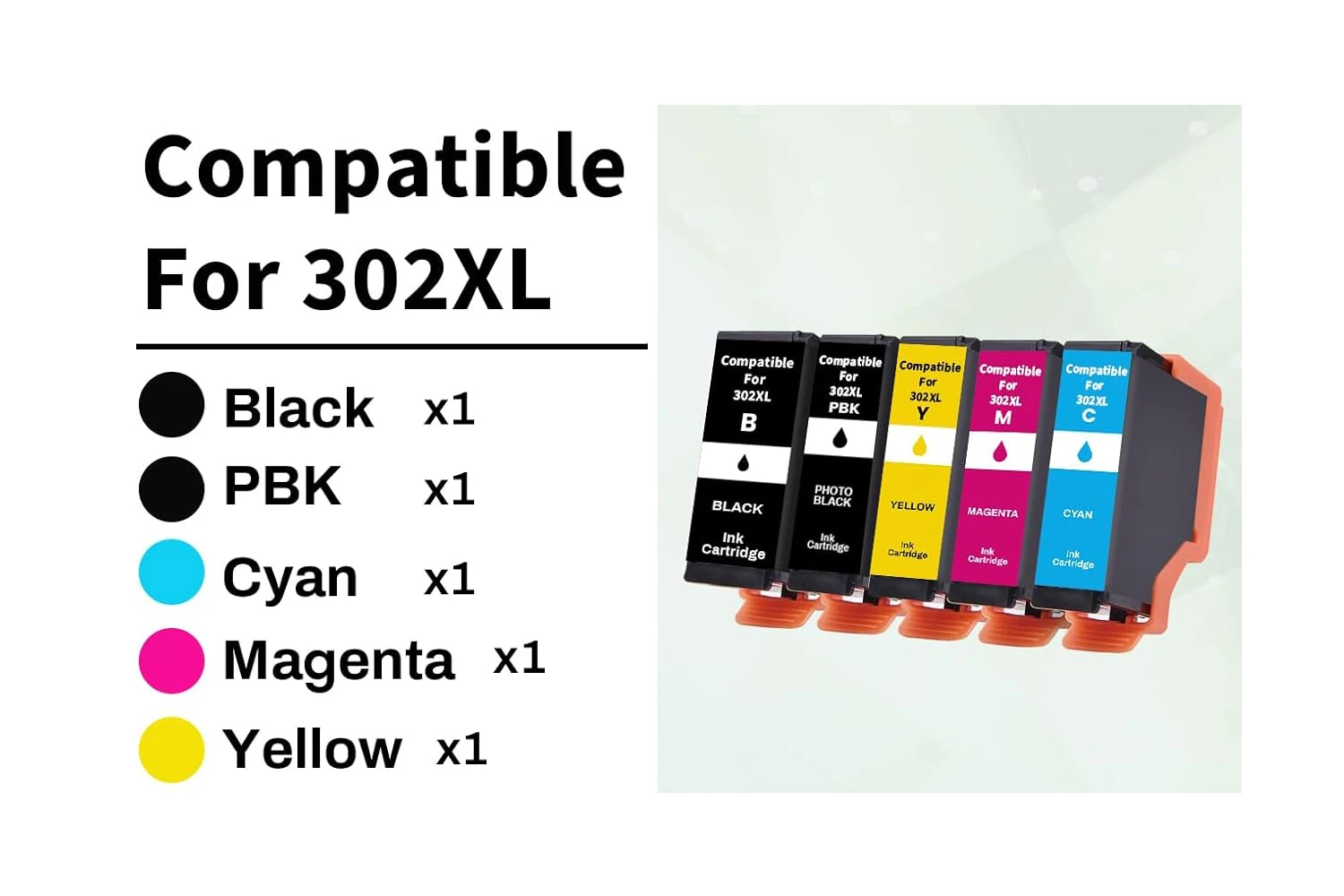 302XL 302 Ink Cartridges Replacement for Epson 302 302XL T302XL for Expression Premium XP-6100 XP-6000 Printer 5-Pack
302XL 302 Ink Cartridges Replacement for Epson 302 302XL T302XL for Expression Premium XP-6100 XP-6000 Printer 5-Pack