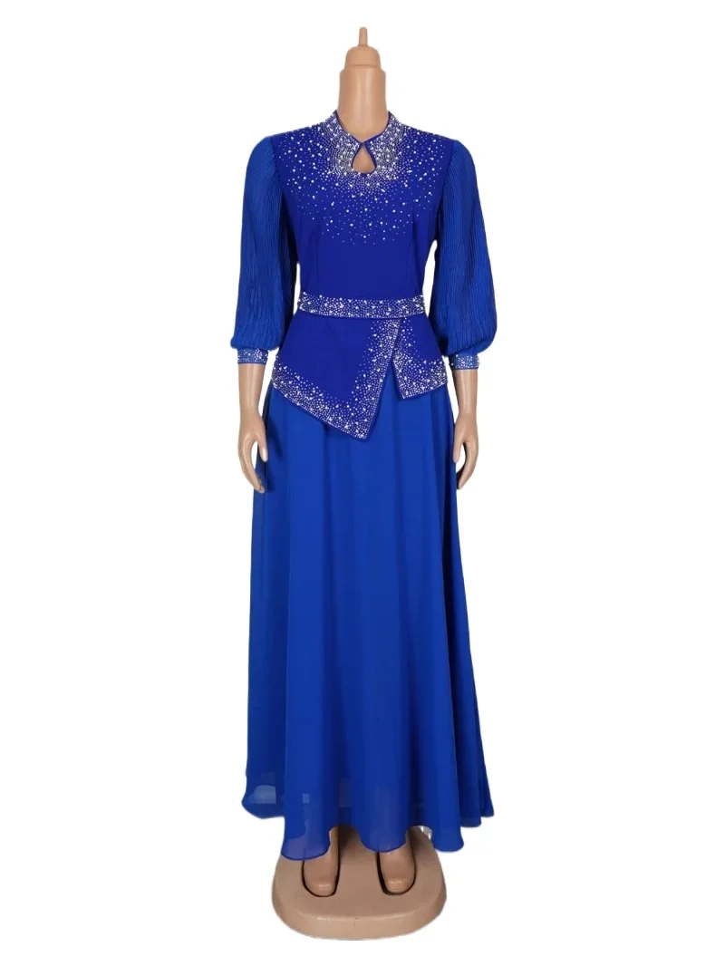 Women's 2026 Fashion Diamond Dashiki Maxi Dress Elegant African Wedding Evening Gown Muslim Outfit Stylish Ethnic Wear 
Women's 2026 Fashion Diamond Dashiki Maxi Dress Elegant African Wedding Evening Gown Muslim Outfit Stylish Ethnic Wear