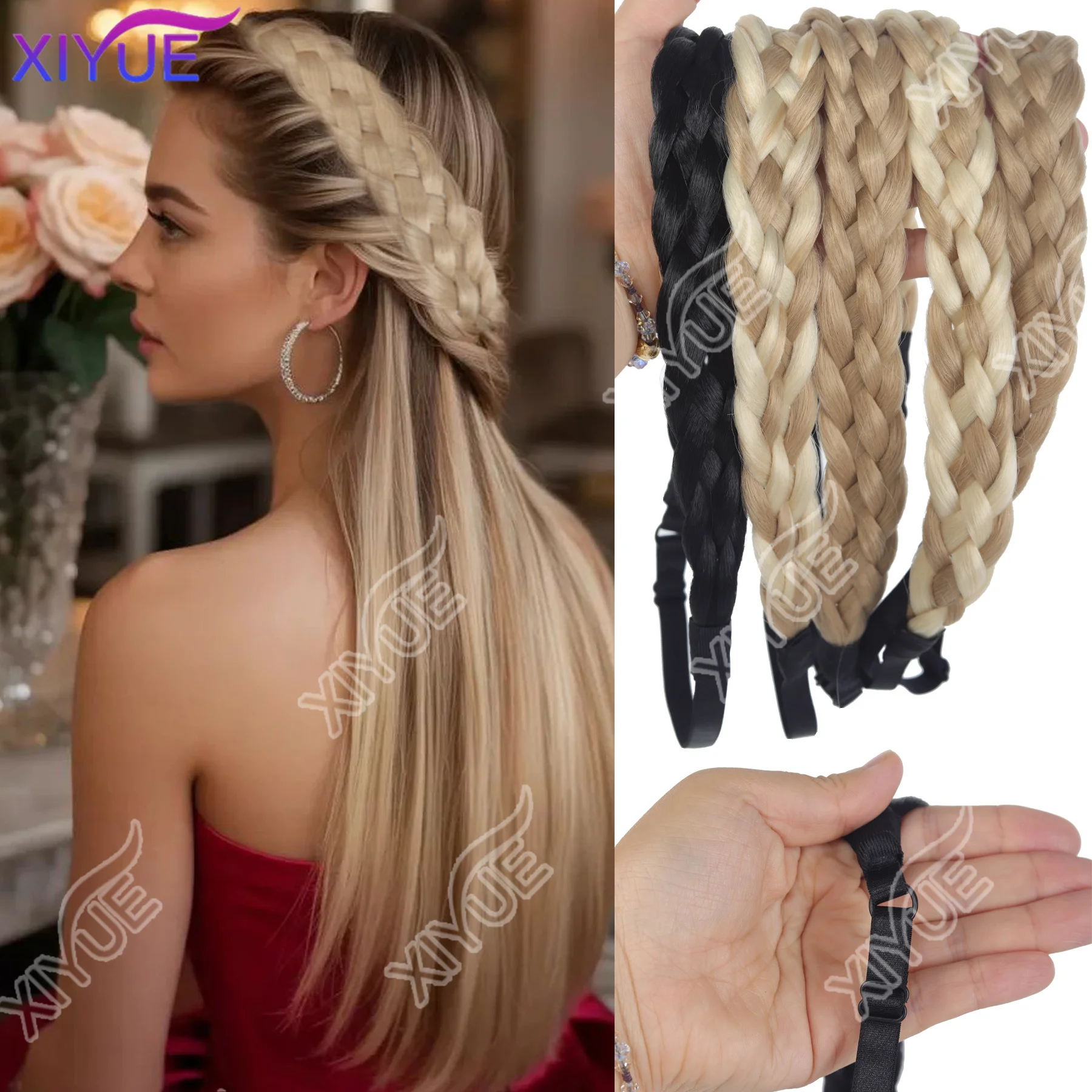 Fashion Synthetic Braided Headband Twist Elastic Hair Headband With Adjustable Belt Braiding Hair Accessories Plaited Hairpiece
Fashion Synthetic Braided Headband Twist Elastic Hair Headband With Adjustable Belt Braiding Hair Accessories Plaited Hairpiece