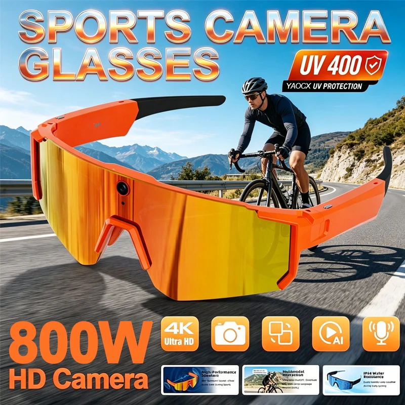 2026 Smart Cycling Glasses 800W Pixel Anti-shake Camera Recording Video Men ChatGPT Translation IP54 Waterproof Sports Glasses
2026 Smart Cycling Glasses 800W Pixel Anti-shake Camera Recording Video Men ChatGPT Translation IP54 Waterproof Sports Glasses