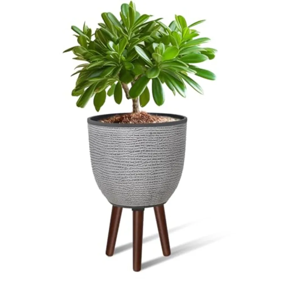 Plant Pot with Stand, Large Decorative Standg Planters with Draage Holes for door Plants, Modern Flower Pots with Legs
Plant Pot with Stand, Large Decorative Standg Planters with Draage Holes for door Plants, Modern Flower Pots with Legs