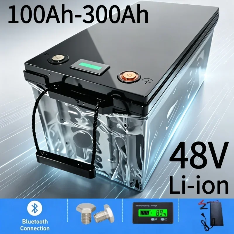 48V 100Ah-300Ah Li-ion Lithium Battery 5kWh 7kWh Replace Power Battery with Charger for Golf Cart RV EV Inverter Solar System Ba
48V 100Ah-300Ah Li-ion Lithium Battery 5kWh 7kWh Replace Power Battery with Charger for Golf Cart RV EV Inverter Solar System Ba