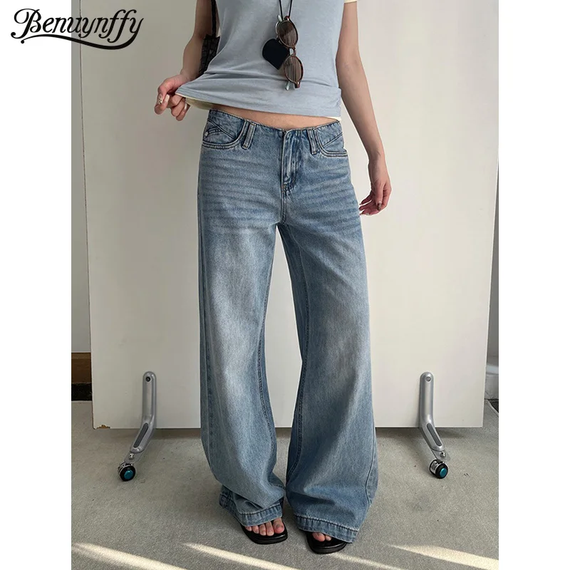 Benuynffy High Street Design Low Waist Jeans for Women 2026 Spring New Korean Fashion All-Match Casual Loose Straight Leg Pants
Benuynffy High Street Design Low Waist Jeans for Women 2026 Spring New Korean Fashion All-Match Casual Loose Straight Leg Pants