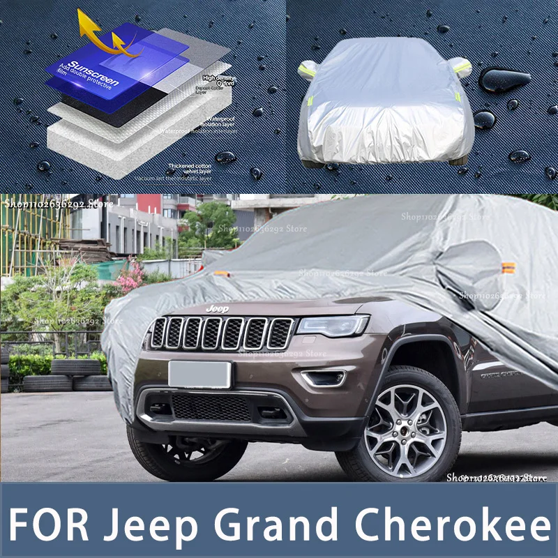 For Jeep Grand Cherokee Outdoor Protection Full Car Covers Snow Cover Sunshade Waterproof Dustproof Exterior Car accessories
For Jeep Grand Cherokee Outdoor Protection Full Car Covers Snow Cover Sunshade Waterproof Dustproof Exterior Car accessories