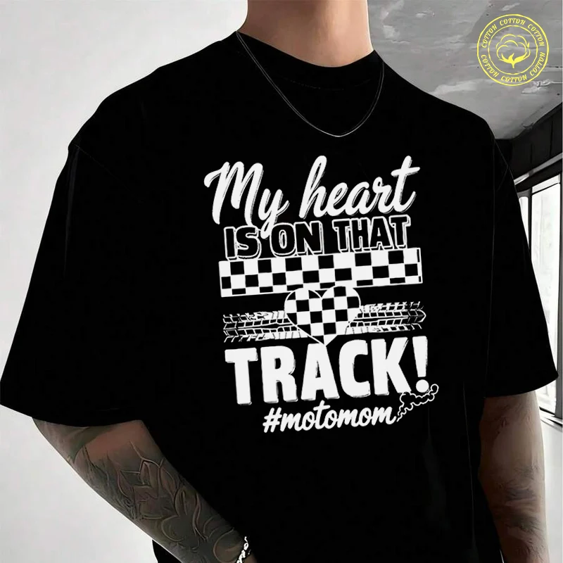 Men Cotton T-Shirt On That Track Mom Motocross Mom Moto T Shirt O-neck Short Sleeve Tees Fashion Hip Hop Tshirt
Men Cotton T-Shirt On That Track Mom Motocross Mom Moto T Shirt O-neck Short Sleeve Tees Fashion Hip Hop Tshirt