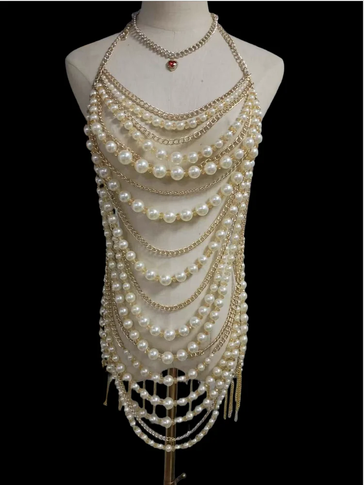 Украшения для тела ручной работы жемчужный бюстгальтер с цепочкой, банкетное платье, модный свитер, сексуальная цепочка на грудь, платье для ночного клуба, дня рождения
Украшения для тела ручной работы жемчужный бюстгальтер с цепочкой, банкетное платье, модный свитер, сексуальная цепочка на грудь, платье для ночного клуба, дня рождения