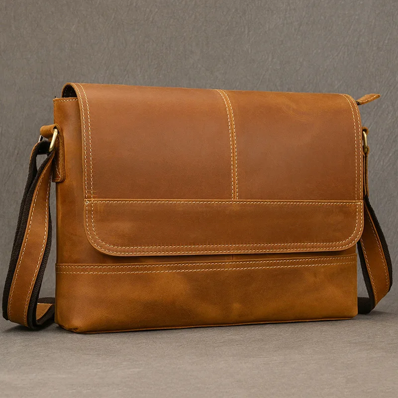 Men's casual leather messenger mad horse leather computer bag retro fashion first layer cowhide shoulder bag
Men's casual leather messenger mad horse leather computer bag retro fashion first layer cowhide shoulder bag