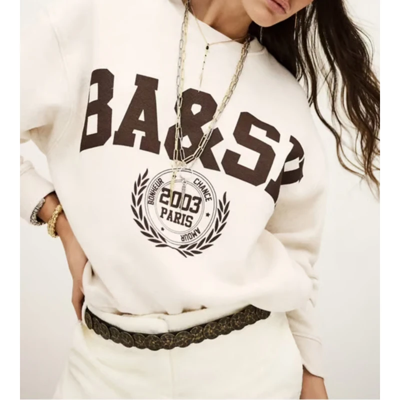 Loose round Ne Long Sve Sweatirt Women's Sportswear Letter Totem Print Versatile College Sle Casual Streetwear
Loose round Ne Long Sve Sweatirt Women's Sportswear Letter Totem Print Versatile College Sle Casual Streetwear