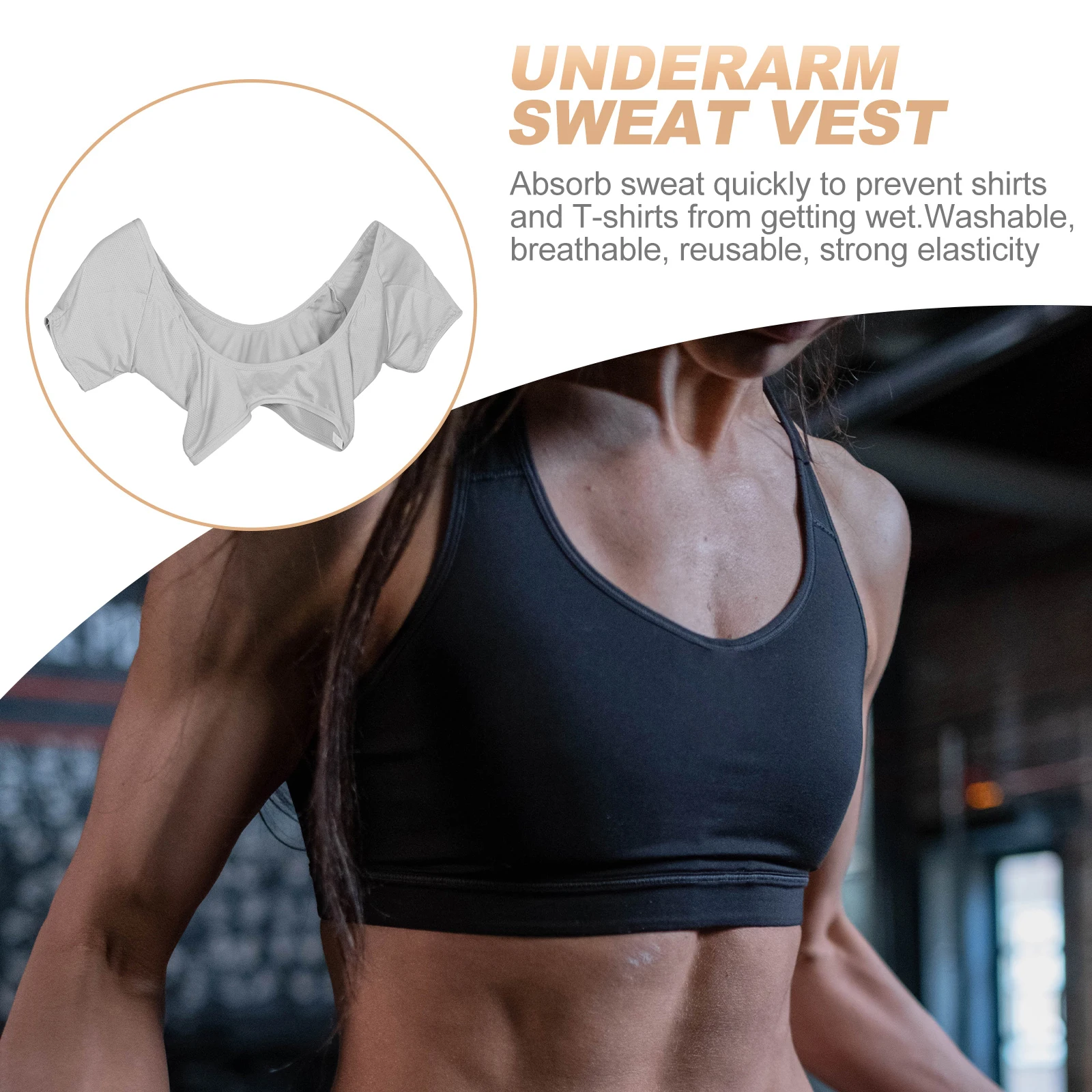 Armpit Sweat Pad Vest 1Pc Shallow Gray L Size Mesh Quick Dry Short Sleeve Breathable Sweat Proof Ladies Underwear
Armpit Sweat Pad Vest 1Pc Shallow Gray L Size Mesh Quick Dry Short Sleeve Breathable Sweat Proof Ladies Underwear