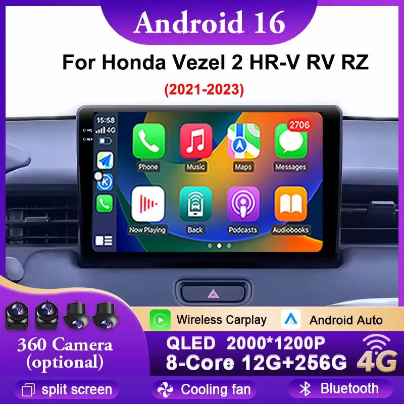 Android 16 Carplay Auto для Honda Vezel 2 HR-V RV RZ 2021-2023 Автомобильный радиоплеер GPS головное устройство стерео мультимедийное видео WIFI 4G
Android 16 Carplay Auto для Honda Vezel 2 HR-V RV RZ 2021-2023 Автомобильный радиоплеер GPS головное устройство стерео мультимедийное видео WIFI 4G