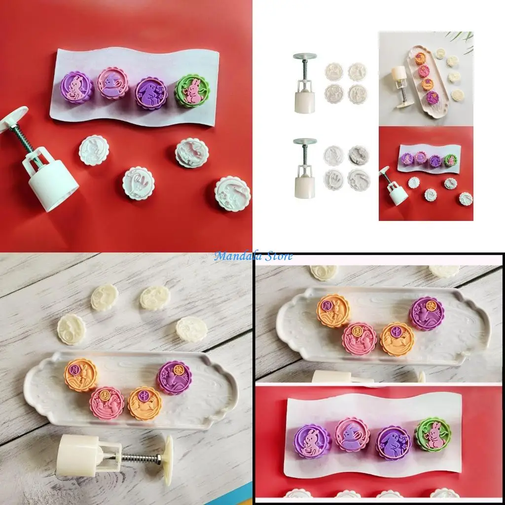 U2JC 50g Plastic Mooncake Stamps DIY Mooncake Moulds Cartoon Rabbit Hand-Making
U2JC 50g Plastic Mooncake Stamps DIY Mooncake Moulds Cartoon Rabbit Hand-Making