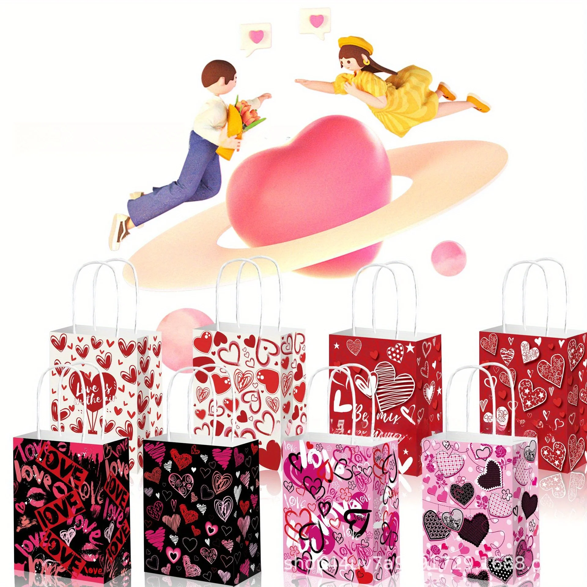 12 шт., подарочный пакет с узором в виде сердца, крафт-бумага, сумка для конфет и печенья, украшение на день Святого Валентина, свадебная вечеринка, подарочная упаковка для гостей, сумка
12 шт., подарочный пакет с узором в виде сердца, крафт-бумага, сумка для конфет и печенья, украшение на день Святого Валентина, свадебная вечеринка, подарочная упаковка для гостей, сумка