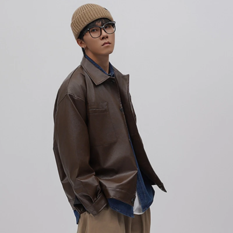 Loose Jackets Men Windproof Classic Solid Autumn Moto Biker Streetwear Normcore Turn-down Collar All-match Pockets Daily Retro
Loose Jackets Men Windproof Classic Solid Autumn Moto Biker Streetwear Normcore Turn-down Collar All-match Pockets Daily Retro