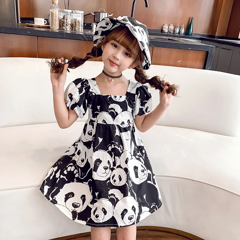 Panda Pattern Girl Dress Square Neck 2022 New Children's Short Sleeve Skirt Summer Long Dress Cheap Hat Spring Autumn Skirt
Panda Pattern Girl Dress Square Neck 2022 New Children's Short Sleeve Skirt Summer Long Dress Cheap Hat Spring Autumn Skirt