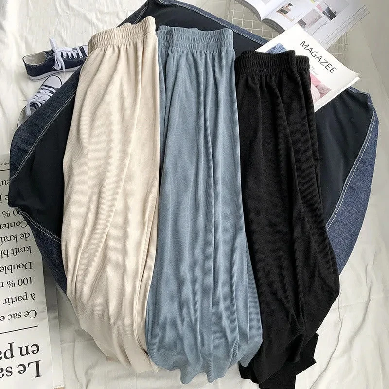 plus Size Women's Ice Silk Wide Leg Pants High Waist Loose Fit Casual Nine-Piece Straight Leg Summer Fashion plus Size Clothes
plus Size Women's Ice Silk Wide Leg Pants High Waist Loose Fit Casual Nine-Piece Straight Leg Summer Fashion plus Size Clothes