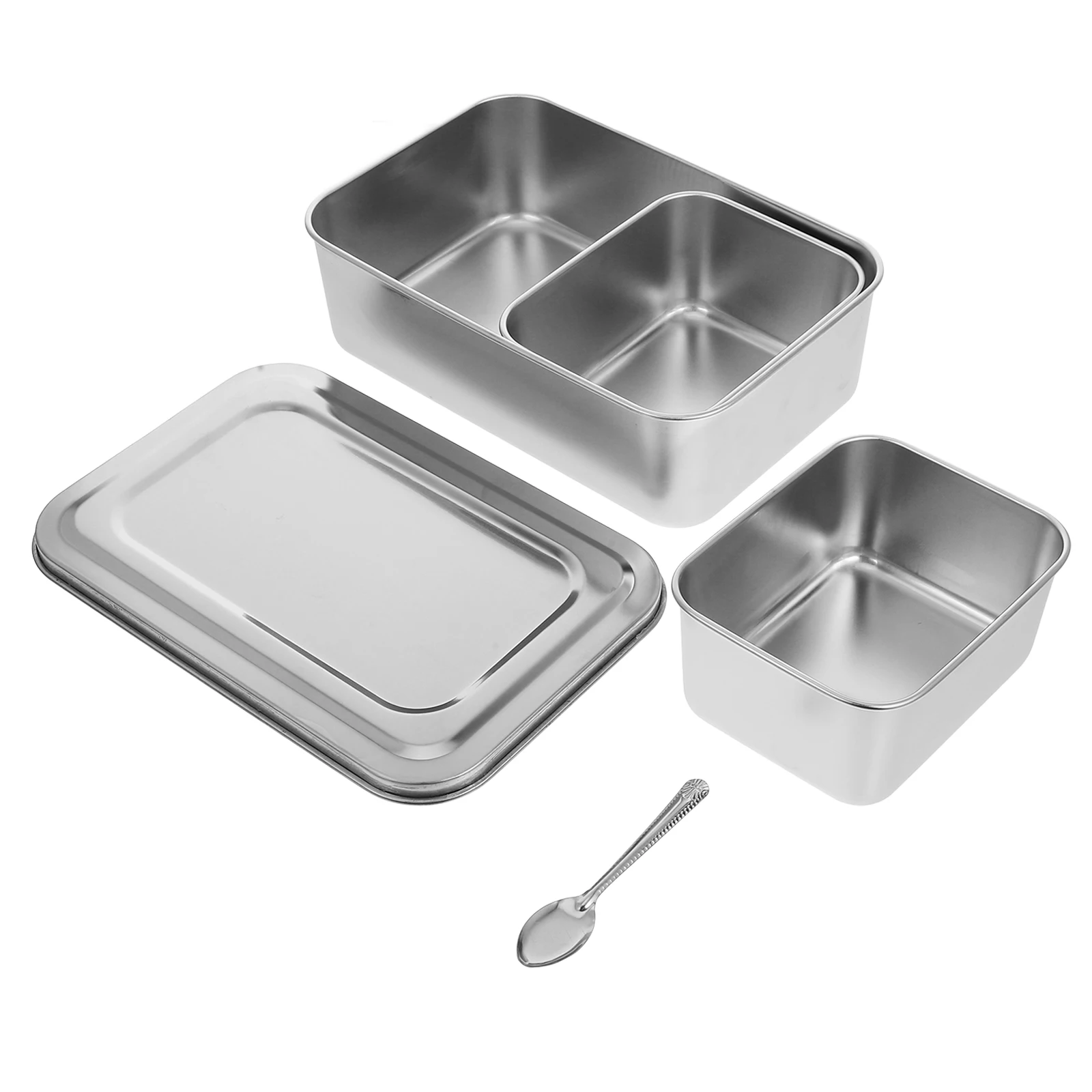 304 Stainless Steel Lunch Box 1000 ML Square Metal Food Container Camping Easy Wash Safe Non Toxic Premium Quality Student 
304 Stainless Steel Lunch Box 1000 ML Square Metal Food Container Camping Easy Wash Safe Non Toxic Premium Quality Student