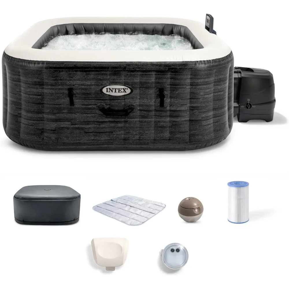 28451EH PureSpa Greystone Deluxe Spa Set: включает энергосберегающую спа-крышку — 170 пузырьковых форсунок — квадратный дизайн — 6 человек
28451EH PureSpa Greystone Deluxe Spa Set: включает энергосберегающую спа-крышку — 170 пузырьковых форсунок — квадратный дизайн — 6 человек