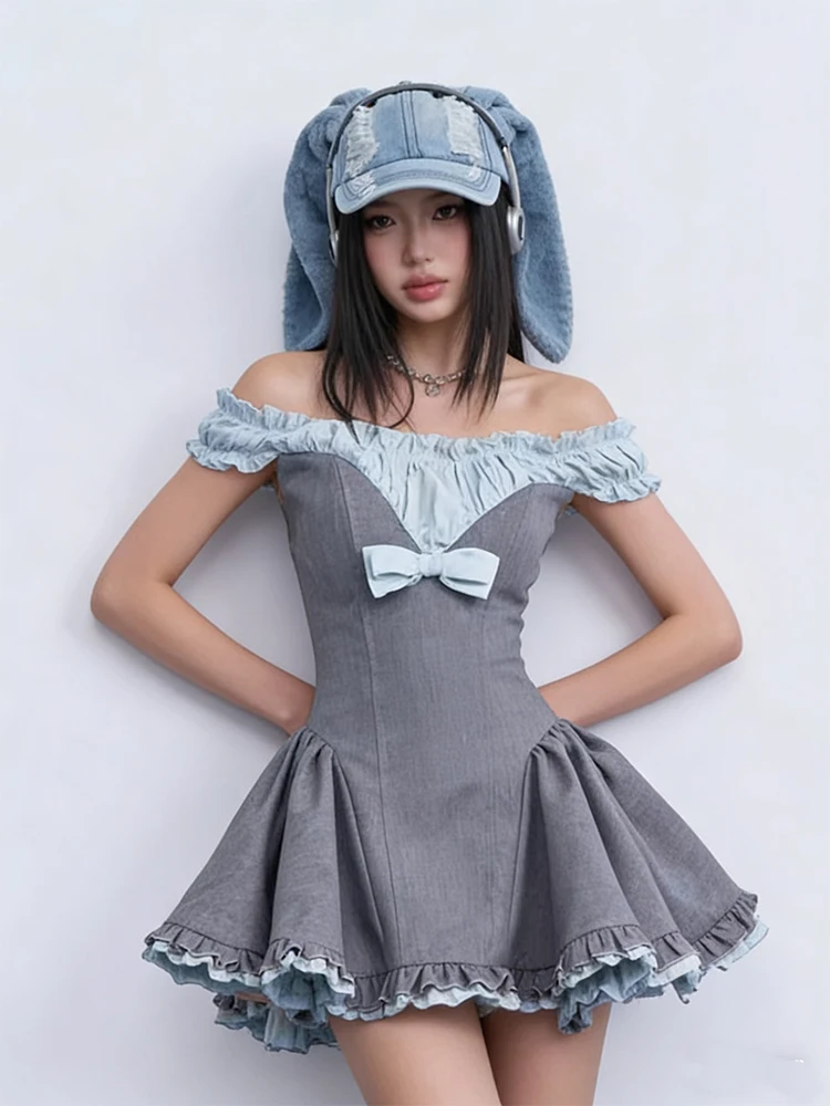 Retro Knot One Shoulder Dress Women's Elegant Slimming Puffy Short Skirt French Style Midi Dress for Date And Party
Retro Knot One Shoulder Dress Women's Elegant Slimming Puffy Short Skirt French Style Midi Dress for Date And Party
