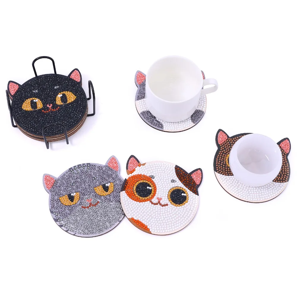Anti Slip DIY Diamond Painting Coasters Colorful Cartoon Diamond Art Coasters Material Pack Creative Cute DIY Cat Tablemat
Anti Slip DIY Diamond Painting Coasters Colorful Cartoon Diamond Art Coasters Material Pack Creative Cute DIY Cat Tablemat