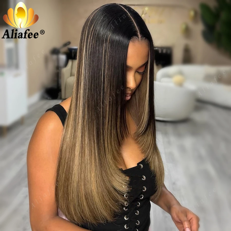 Ombre Black Honey Blonde 13x6 Transparent Lace Frontal Human Hair Wig Natural Blend Middle Part Long Size Silky Straight Wigs
Ombre Black Honey Blonde 13x6 Transparent Lace Frontal Human Hair Wig Natural Blend Middle Part Long Size Silky Straight Wigs
