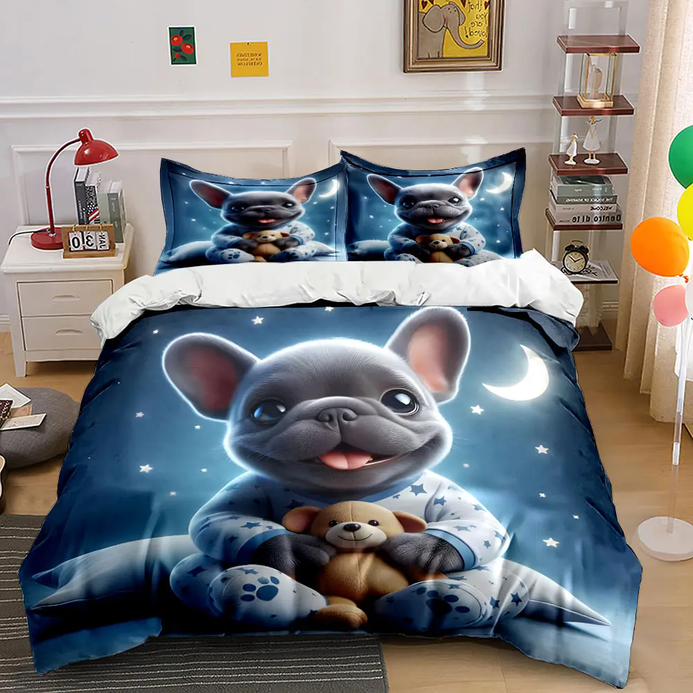 Happy puppy hugging teddy bear Pattern Duvet Cover Set Digital Print Colorful Polyester Bedding with Zipper Closur for kids gift
Happy puppy hugging teddy bear Pattern Duvet Cover Set Digital Print Colorful Polyester Bedding with Zipper Closur for kids gift