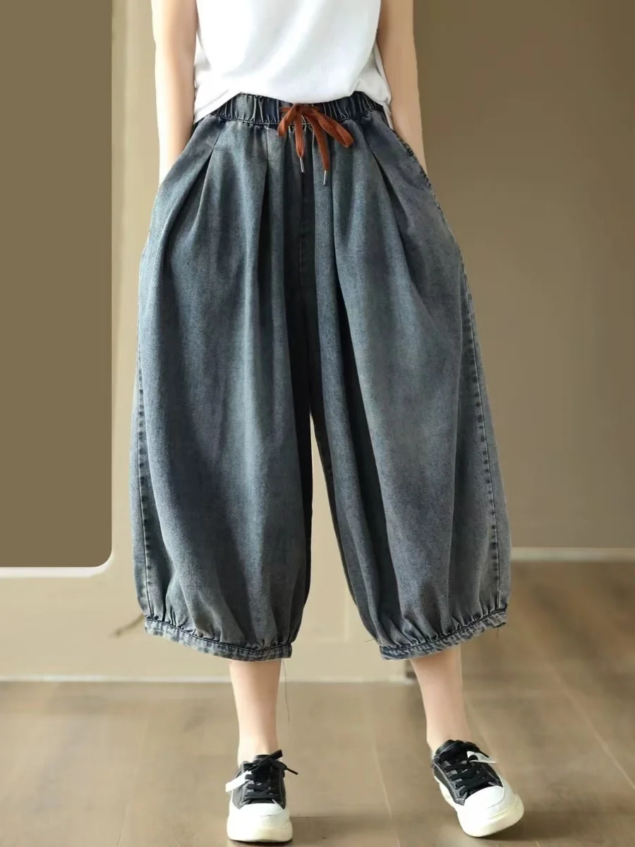 High Waist Wide Leg Jeans Women's Summer Thin Blue Denim Casual Seven-Foot Pants plus Size Versatile Slimming Jeans
High Waist Wide Leg Jeans Women's Summer Thin Blue Denim Casual Seven-Foot Pants plus Size Versatile Slimming Jeans