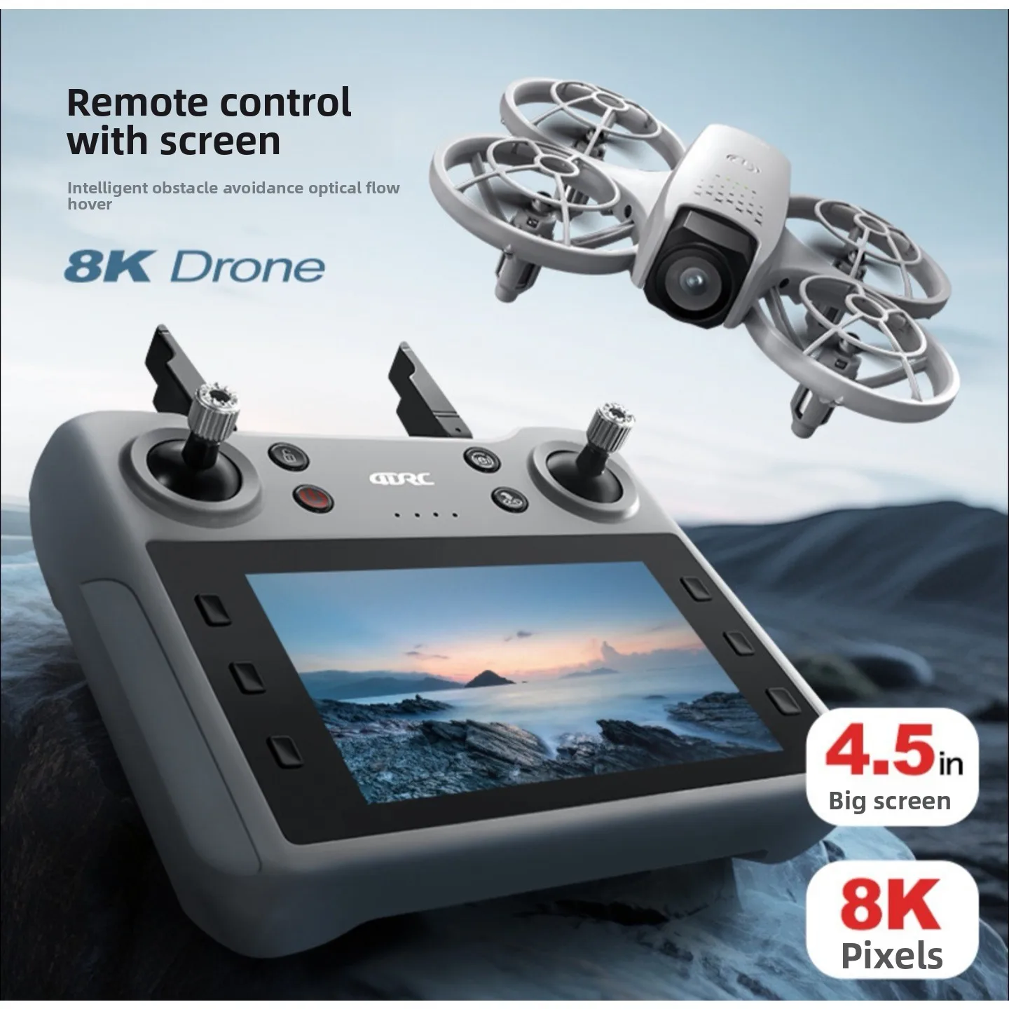 New 4DRC V53 Professional Drone with Screen Obstacle Avoidance Hovering High Definition Aerial Photography Remote Control Plane
New 4DRC V53 Professional Drone with Screen Obstacle Avoidance Hovering High Definition Aerial Photography Remote Control Plane